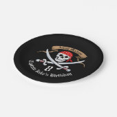 ジョリーロジャーパイレーツ誕生日パーティー ペーパープレート (アングル)
