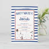 ジョリーロジャーパイレーツ誕生日パーティー 招待状 (スタンド正面)