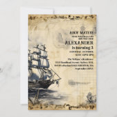 ジョリーロジャーパイレーツ誕生日パーティー 招待状 (正面)