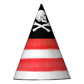 ジョリーロジャーパイレーツ誕生日 パーティーハット (正面)