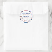 ジョリーロジャーパイレートバースデーパーティーのゲストの好意 ラウンドシール (バッグ)