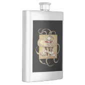 ジョリーロジャーモノグラムイニシャル フラスク (右)