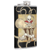 ジョリーロジャーモノグラムイニシャル フラスク (右)