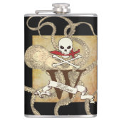 ジョリーロジャーモノグラムイニシャル フラスク (正面)