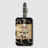 ジョリーロジャーモノグラムイニシャル ラゲッジタグ (正面縦)