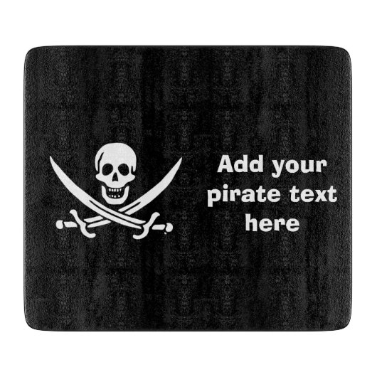 ジョリーロジャー海賊旗 カッティングボード (正面)