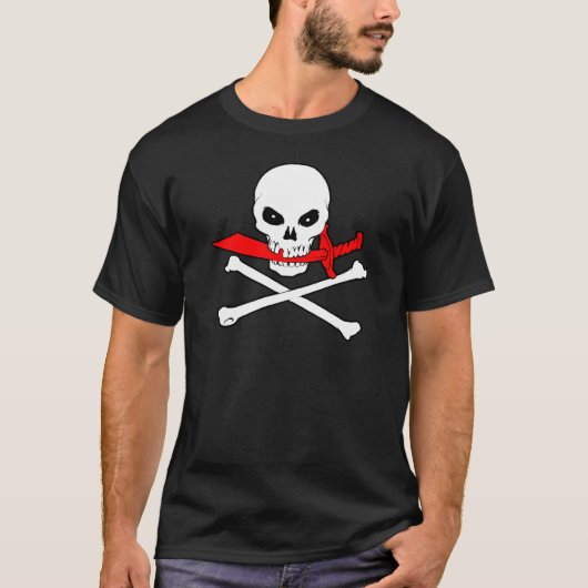 ジョリーロジャー（短剣）ダークTシャツ Tシャツ (正面)