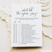 ジョリー新郎が何と言ったかブライダルシャワーゲーム 招待状