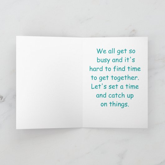 ジョリー考えズ・オブ・ユーまたはその他の大事な行事カスタマイズズ カード (内部)