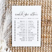 ジョリー ミニマル ウェディングシャワーゲーム 招待状