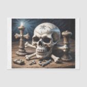 ジョリー・ロジャーススカルと海賊の机の上の骨 薄葉紙 (正面)