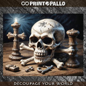 ジョリー・ロジャーススカルと海賊の机の上の骨 薄葉紙