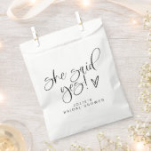 ジョリー　Minimalist シーセッドイエス ハート ブライダルシャワー フェイバーバッグ (クリップ留めされた状態)