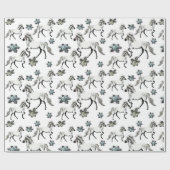 ジョルアイスランドホースと雪片 ラッピングペーパー (フラット)