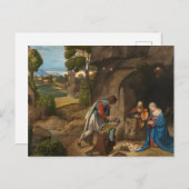ジョルギオーネ・クリスマスによる羊飼いの崇拝 シーズンポストカード (正面/裏面)