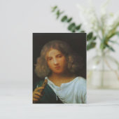 ジョルギオーネ – フルートを持つ少年 ポストカード (スタンド正面)