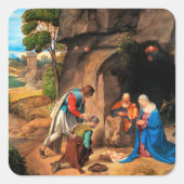 ジョルギオーネ – 羊飼いの崇拝 スクエアシール (正面)