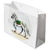 ジョルクリスマスアイスランドホース ラージペーパーバッグ (裏面アングル)