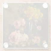 ジョルジュジャンニンヴィンテージフラワースチルライフ ガラスコースター (裏面)