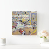 ジョルジュスシュラットザサーカス スクエア壁時計 (ホーム)