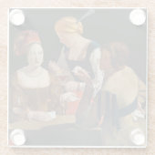 ジョルジュドゥラツアー – ダイヤモンドのエースでカンニング ガラスコースター (裏面)