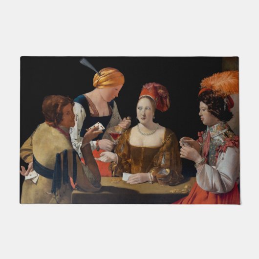 ジョルジュドゥラツアー – ダイヤモンドのエースでカンニング ドアマット (正面)