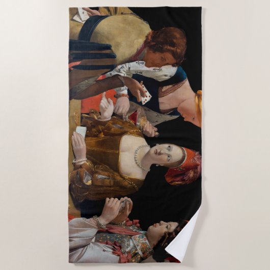 ジョルジュドゥラツアー – ダイヤモンドのエースでカンニング ビーチタオル (正面)