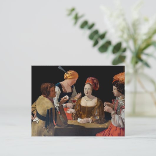 ジョルジュドゥラツアー – ダイヤモンドのエースでカンニング ポストカード (スタンド正面)