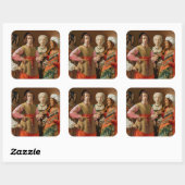 ジョルジュドゥラツアー – 占い師 スクエアシール (シート)