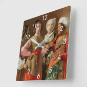 ジョルジュドゥラツアー – 占い師 スクエア壁時計 (傾斜)