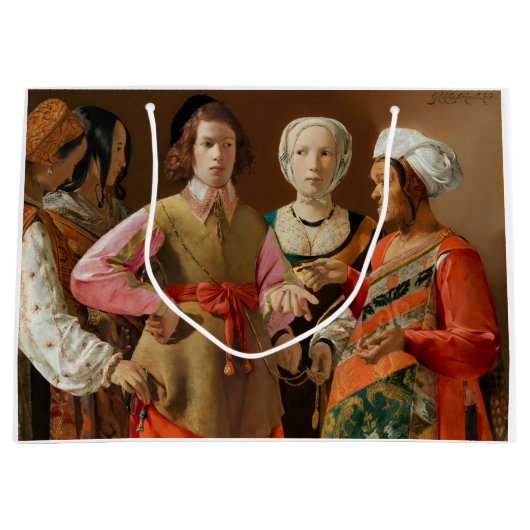 ジョルジュドゥラツアー – 占い師 ラージペーパーバッグ (正面)