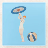 ジョルジュバルビエールオーリド1924ファッションイラストレーション ガラスコースター (正面)