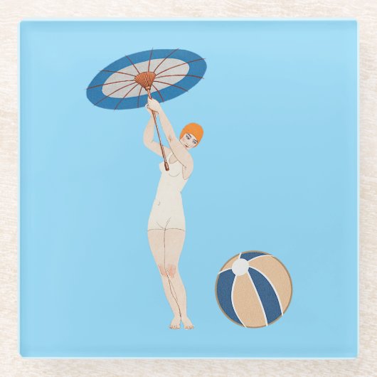 ジョルジュバルビエールオーリド1924ファッションイラストレーション ガラスコースター (正面)