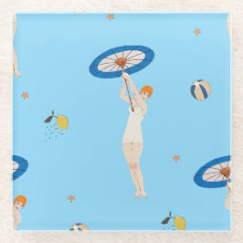 ジョルジュバルビエールオーリド1924ファッションイラストレーション ガラスコースター