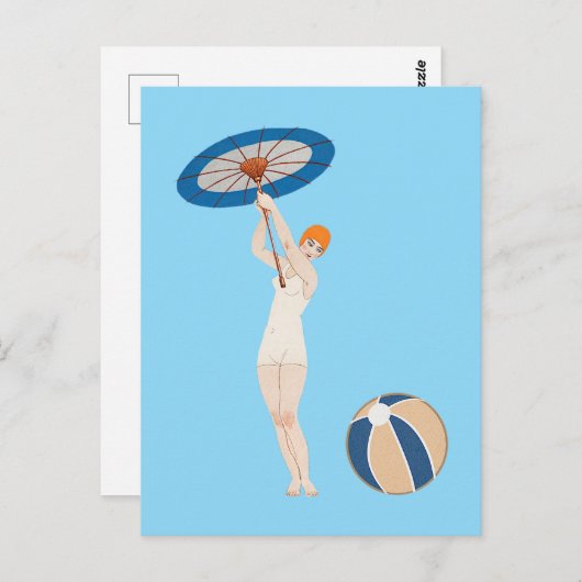 ジョルジュバルビエールオーリド1924ファッションイラストレーション ポストカード (正面/裏面)