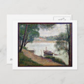 ジョルジュピエールシュラト |川の風景（ボア付） ポストカード (正面/裏面)