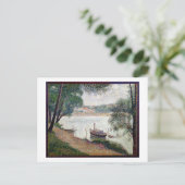 ジョルジュピエールシュラト |川の風景（ボア付） ポストカード (スタンド正面)