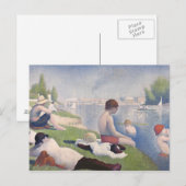 ジョルジュピエールシュラト | Bather at Asni � res, 1884 ポストカード (正面/裏面)