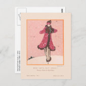 ジョルジュレプペヴィンテージアールデコファッションザコールド ポストカード (正面/裏面)