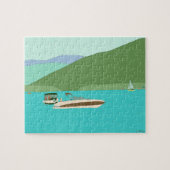 ジョルジュ湖でボート遊び ジグソーパズル (横)