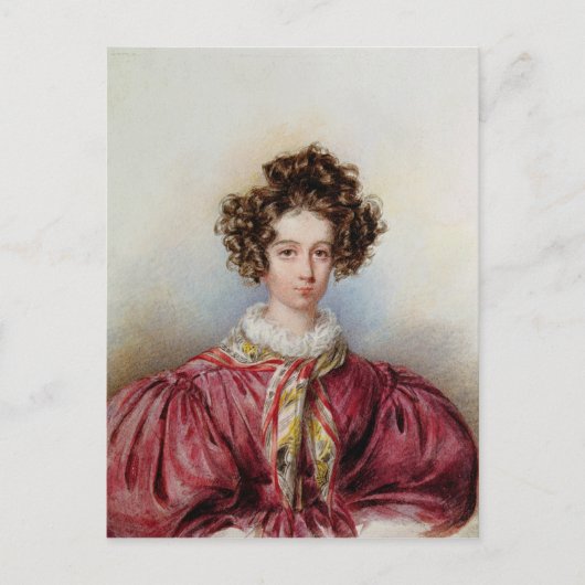 ジョルジュ・サンド1830年のポートレート ポストカード (正面)