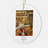 ジョルジュ・シュラトのサーカス(1891) -ピエロ&ライダー セラミックオーナメント (左)