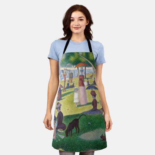 ジョルジュ・シュラト – サンデー・オン・ラグランデ・ジャット エプロン (着用した状態)