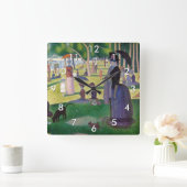 ジョルジュ・シュラト – サンデー・オン・ラグランデ・ジャット スクエア壁時計 (ホーム)