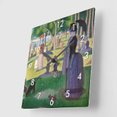 ジョルジュ・シュラト – サンデー・オン・ラグランデ・ジャット スクエア壁時計 (傾斜)