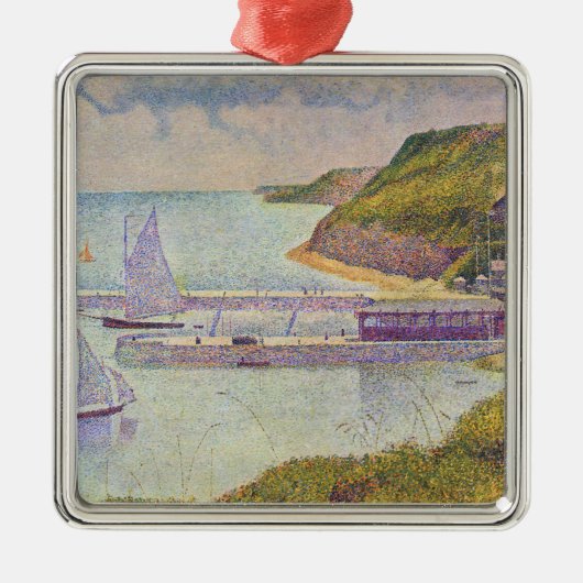 ジョルジュ・シュラト – 潮の満ち引きのポートエンベシン メタルオーナメント (正面)