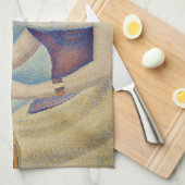 ジョルジュ・ジュラ – 自分を粉にする若い女性 キッチンタオル (四つ折り)