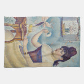 ジョルジュ・ジュラ – 自分を粉にする若い女性 キッチンタオル (横)