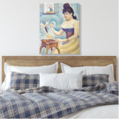 ジョルジュ・ジュラ – 自分を粉にする若い女性 キャンバスプリント (インサイチュ (寝室))