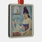 ジョルジュ・ジュラ – 自分を粉にする若い女性 メタルオーナメント (右)